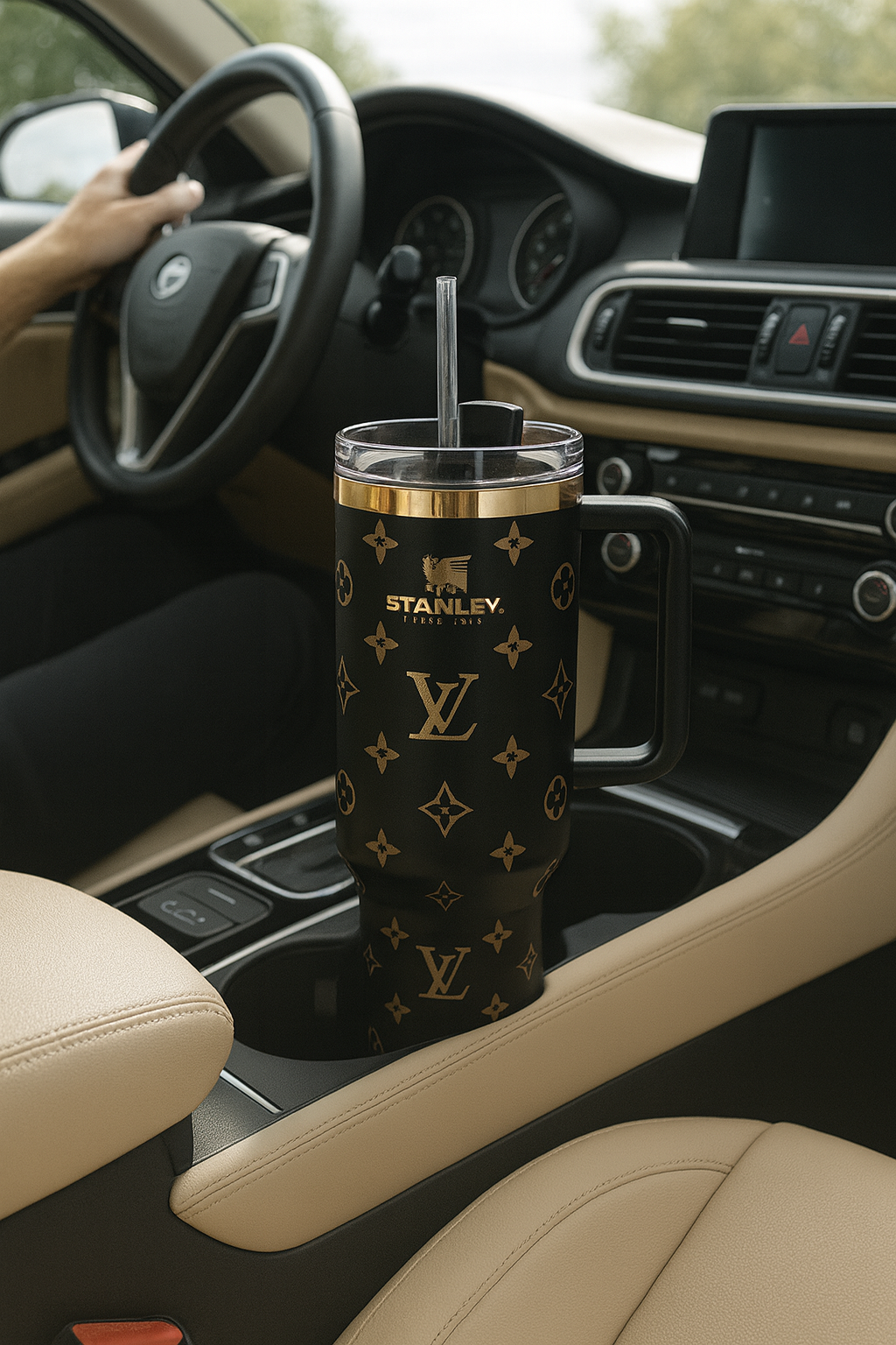 40oz luxury-inspired travel cup – matte black