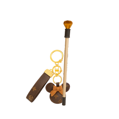 Luxury keyring and luxury gem straw topper