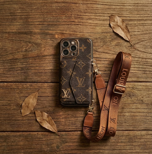 Limited edition brown iPhone case with card holder