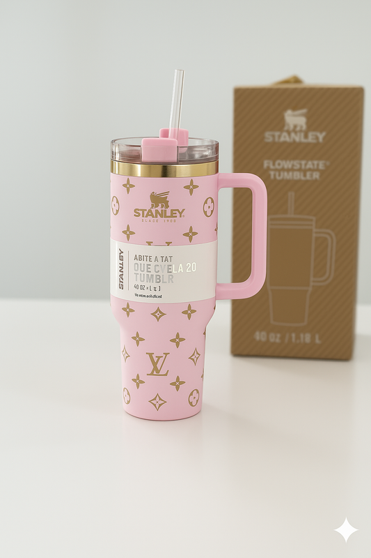 40oz luxury-inspired travel cup – baby pink