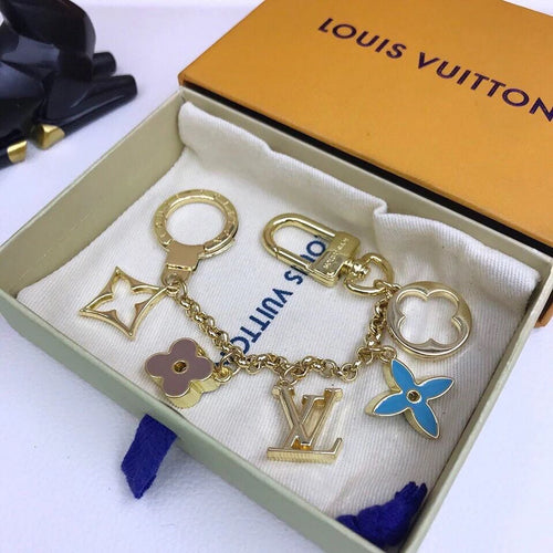 Premium bracelet with colourful charms and LV-style design